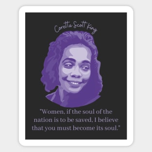 Coretta Scott King Portrait and Quote Sticker